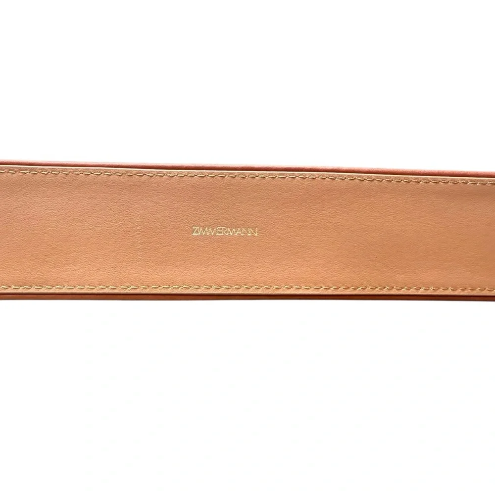 Zimmermann Brown Leather Belt With Buckle | Size Medium/Large